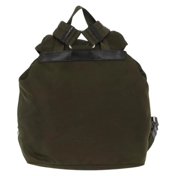 PRADA Backpack Nylon Green Silver Auth kk575 main image 8